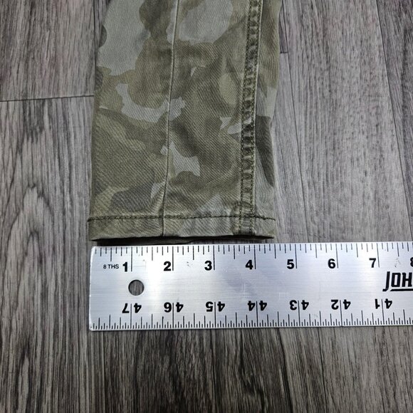 Old Navy Rockstar Jeans Womens 4 Green Camo High Rise Super Skinny Cargo Pants - Picture 10 of 10